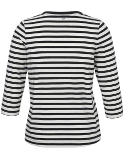 3/4-Arm Ringelshirt Black & White
