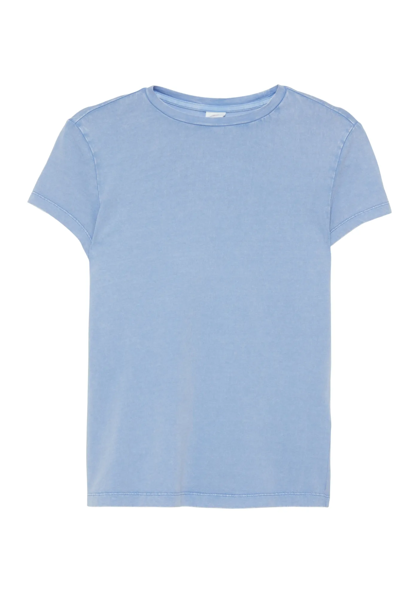 Baumwollshirt mit Used-Effekt und Rückenprint