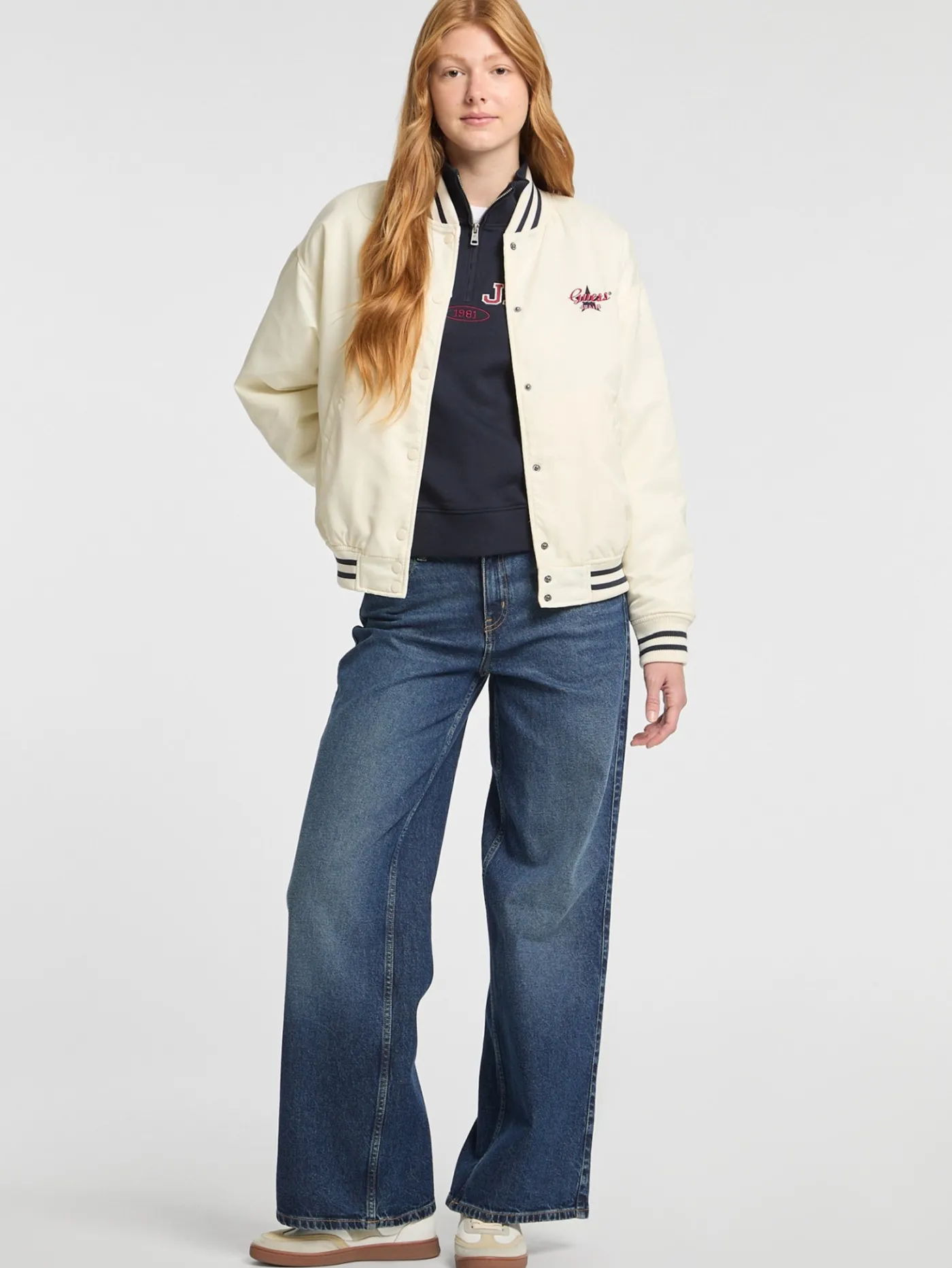 Bestickte College-Jacke