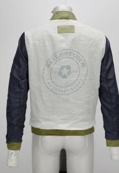 Biker Blouson aus genarbtem Leder