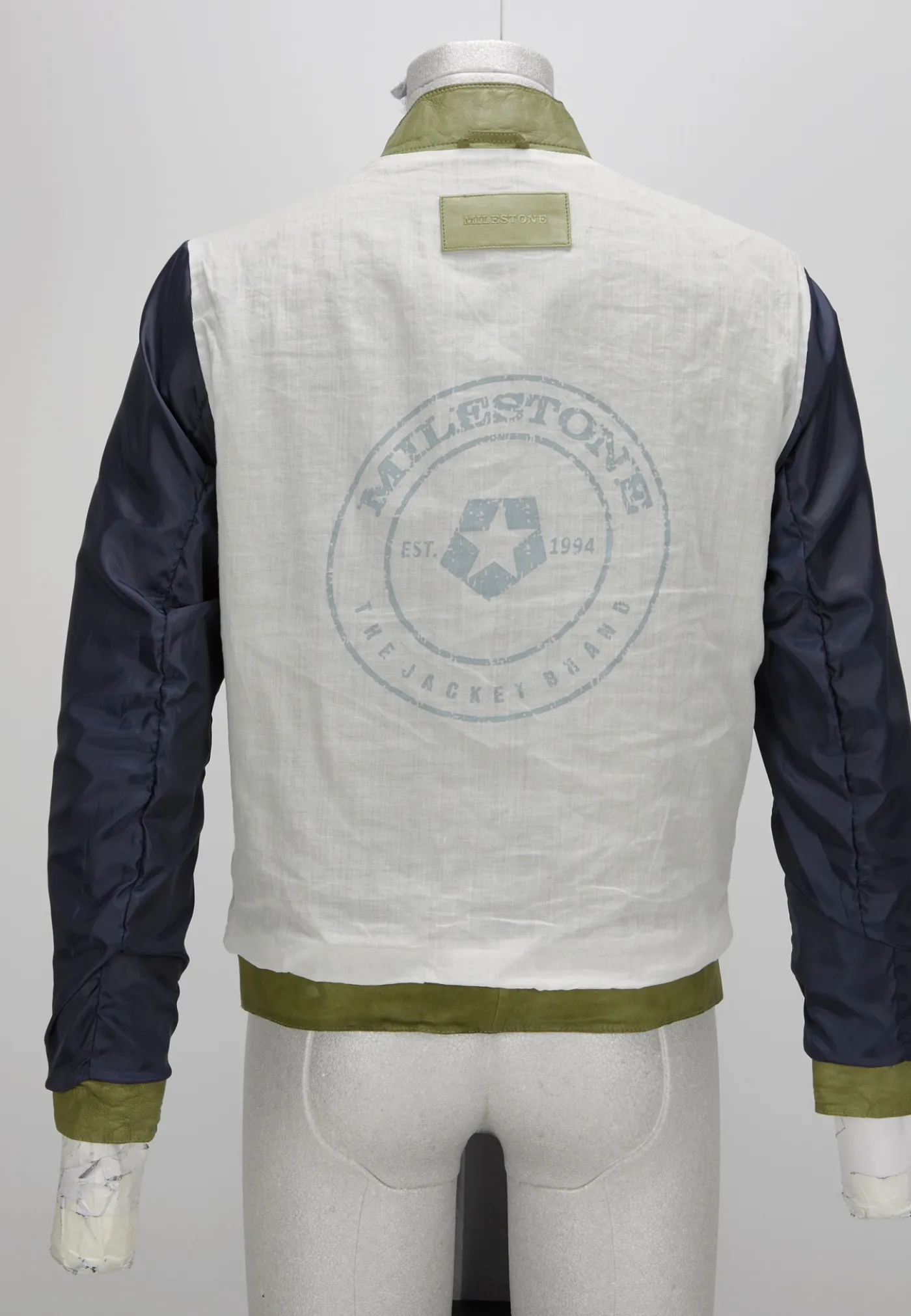 Biker Blouson aus genarbtem Leder