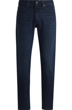 Blaue Tapered-Fit Jeans aus komfortablem Stretch-Denim