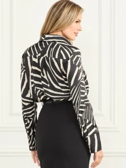 Bluse im Zebra-Look