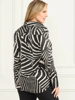 Bluse im Zebra-Look