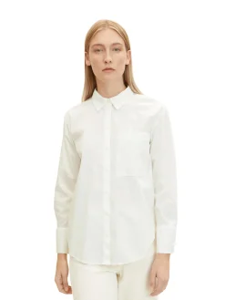 Bluse mit aufgesetzter Brusttasche