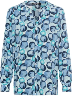 Bluse mit grafischem Allover-Print