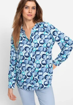 Bluse mit grafischem Allover-Print