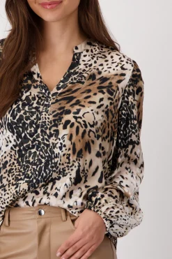 Bluse mit Leomuster
