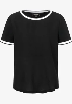 Blusenshirt mit Kontrastabschlüssen