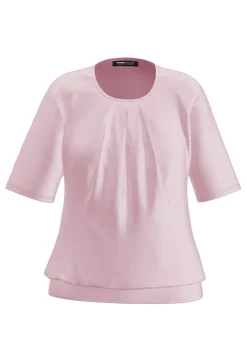 Blusenshirt mit modischer Faltenpartie vorne