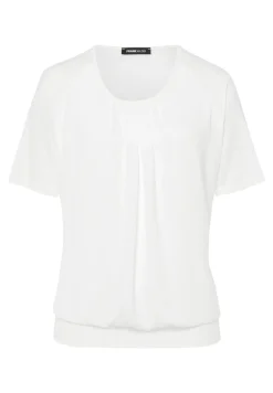Blusenshirt mit modischer Faltenpartie vorne
