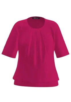 Blusenshirt mit modischer Faltenpartie vorne