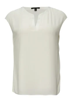 Blusenshirt mit Tunika-Ausschnitt und Satinblende