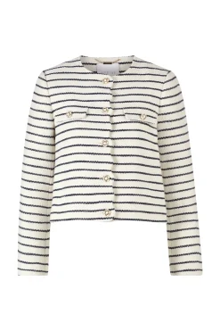 Boucle- Jacke mit Wellenkanten