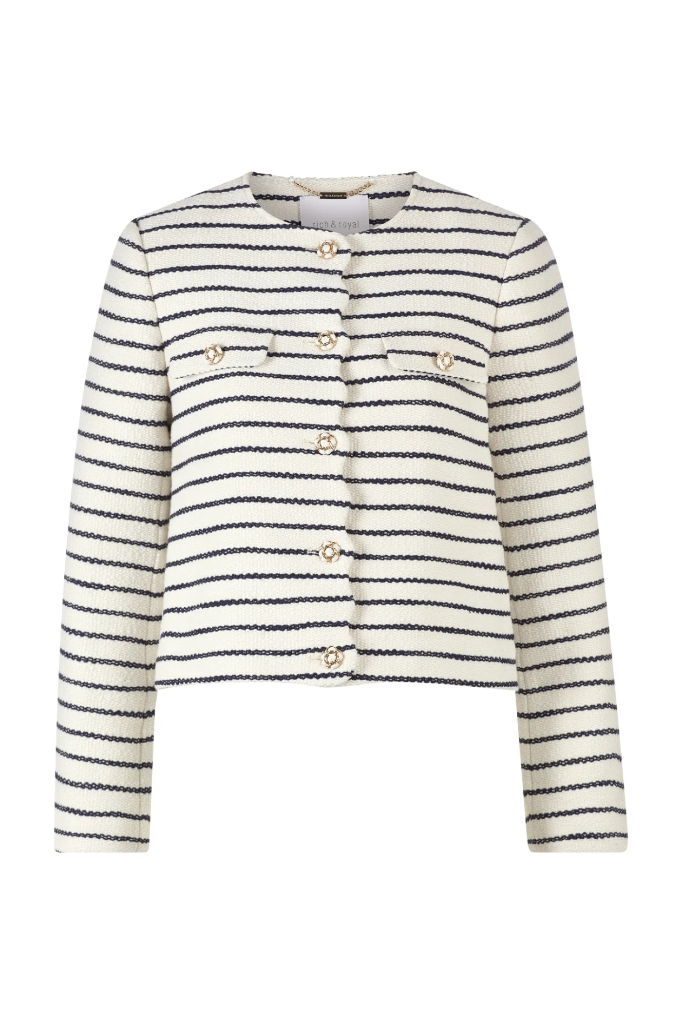 Boucle- Jacke mit Wellenkanten