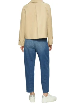 Cabanjacke mit Raglanärmeln und Streifenfutter