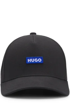 Cap aus Baumwoll-Twill mit aufgesticktem Logo-Etikett