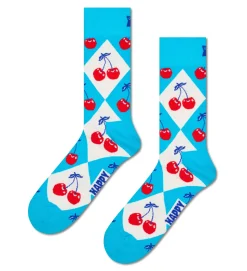Cherry Argyle Sock