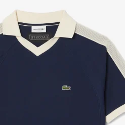 Classic Fit-Polohemd mit Piqué-Einsätzen