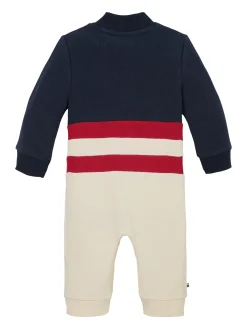 Color Block-Strampler mit Baseball-Kragen