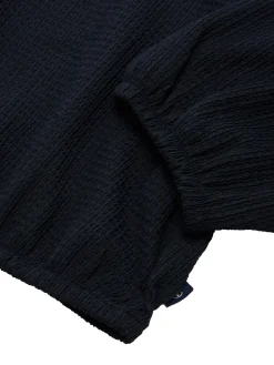 Cropped Bluse mit Struktur