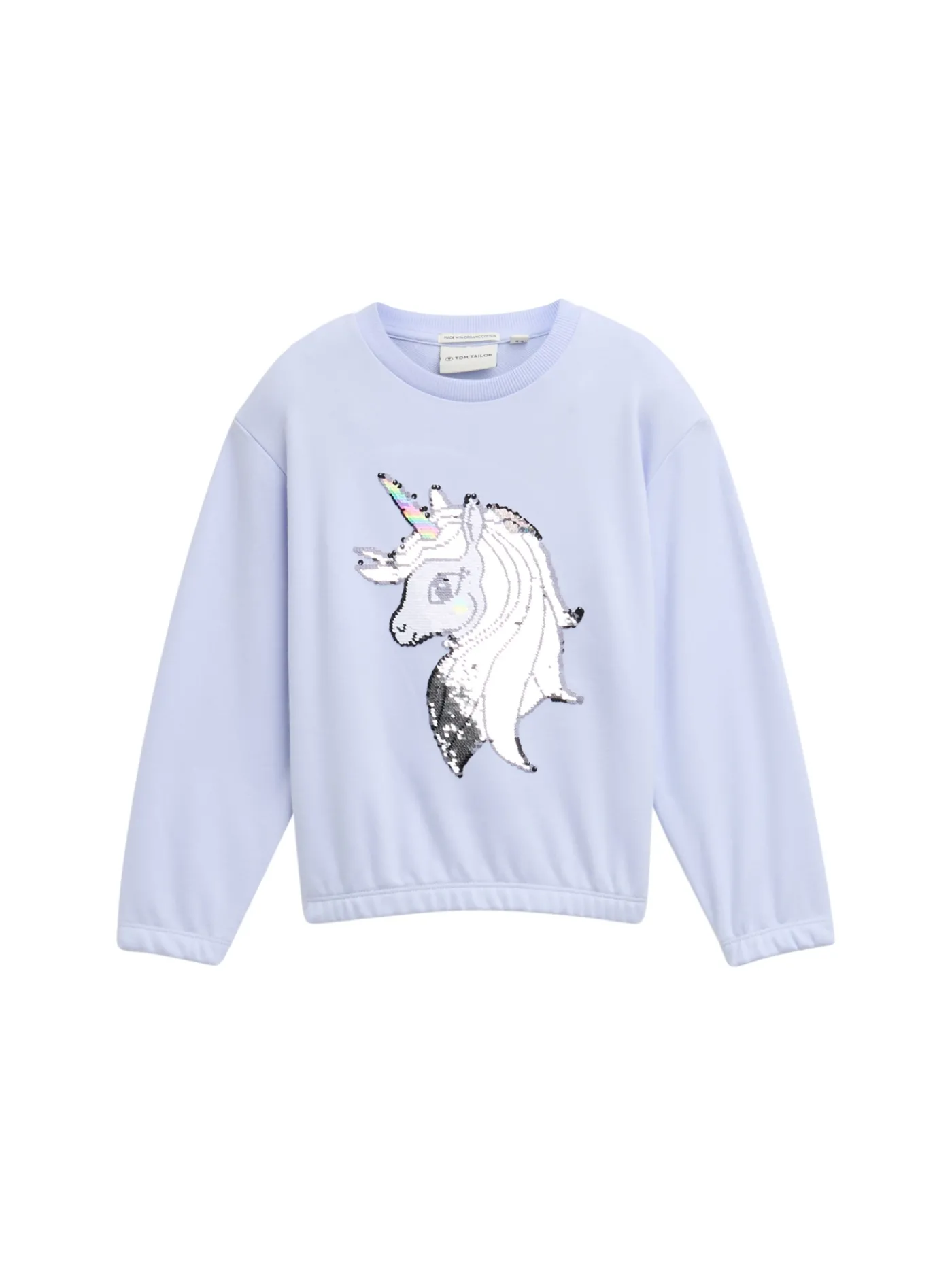 Cropped Sweatshirt mit Wendepailletten