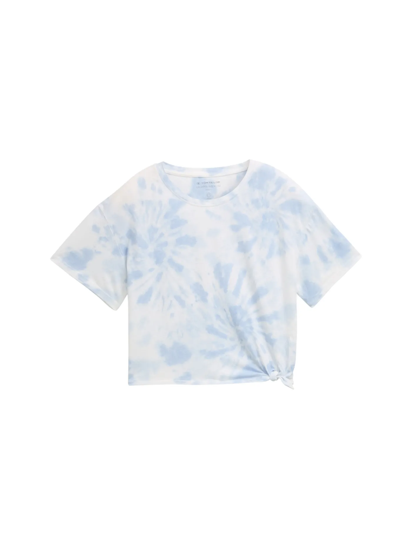 Cropped T-Shirt mit Knoten-Detail