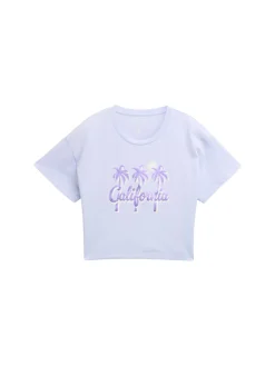 Cropped T-Shirt mit Print