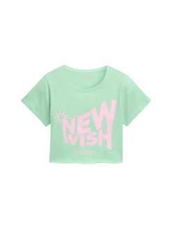 Cropped T-Shirt mit Print