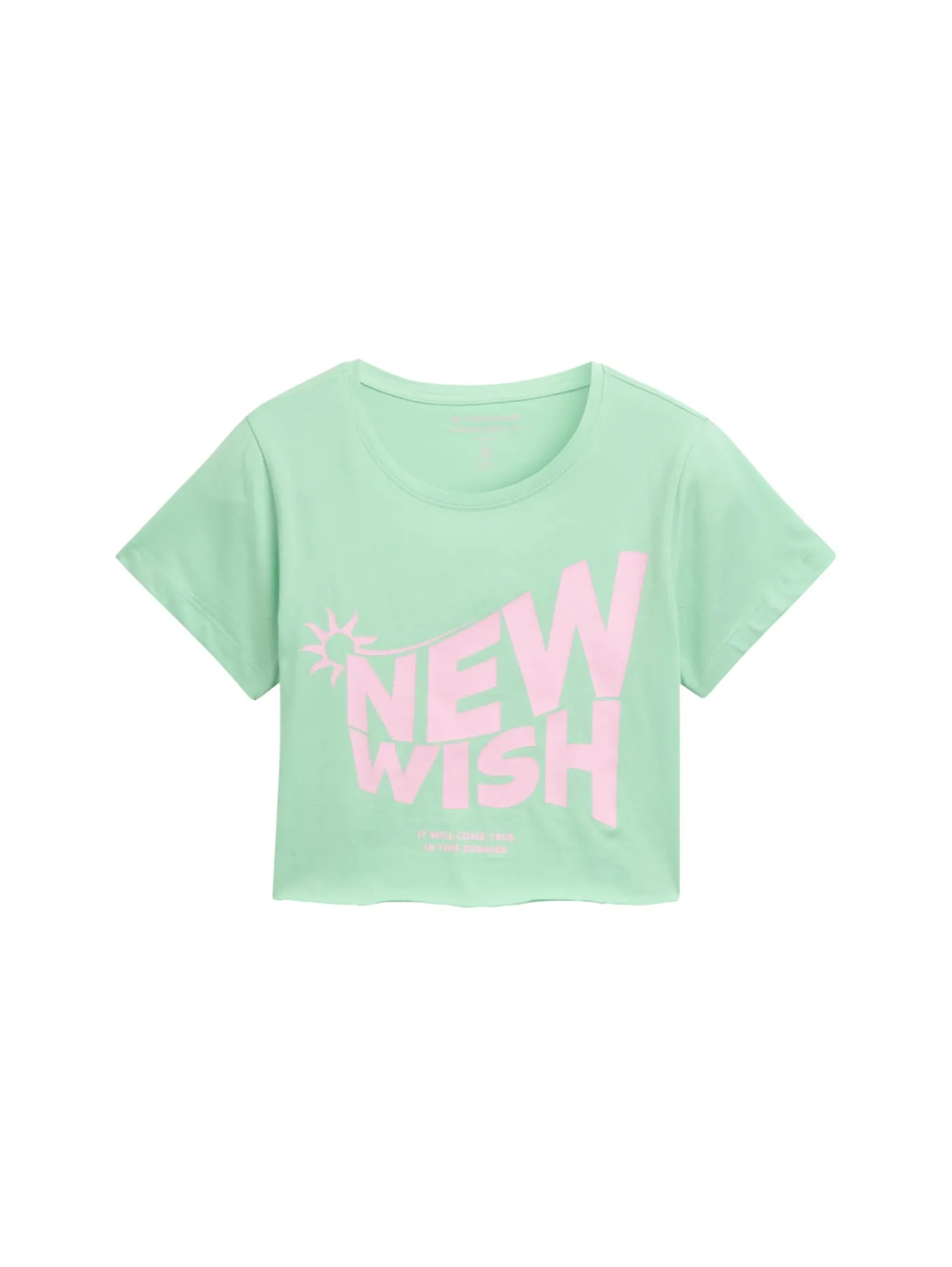 Cropped T-Shirt mit Print
