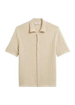 DfC Strick-Polohemd regular mit durchgehender Knopfleiste
