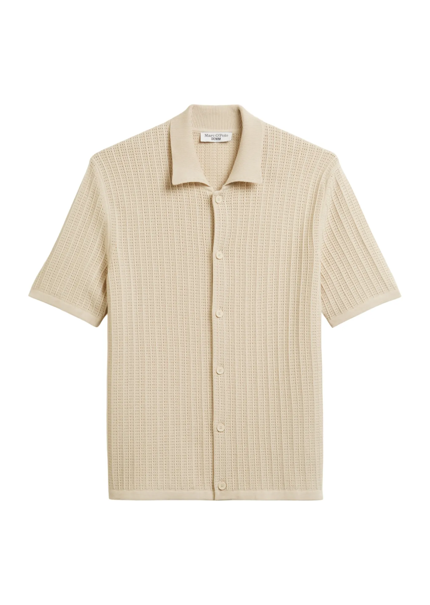 DfC Strick-Polohemd regular mit durchgehender Knopfleiste