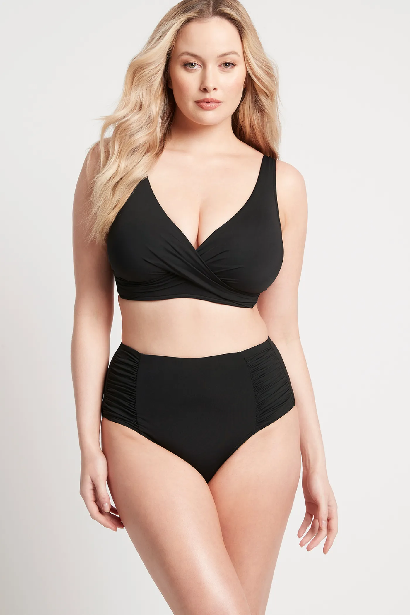 Eco Essentials geraffte Hose mit seitlich hoher Taille