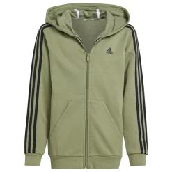 Essentials 3-Streifen Fleece Kapuzenjacke