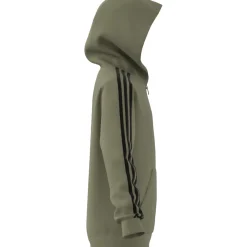 Essentials 3-Streifen Fleece Kapuzenjacke