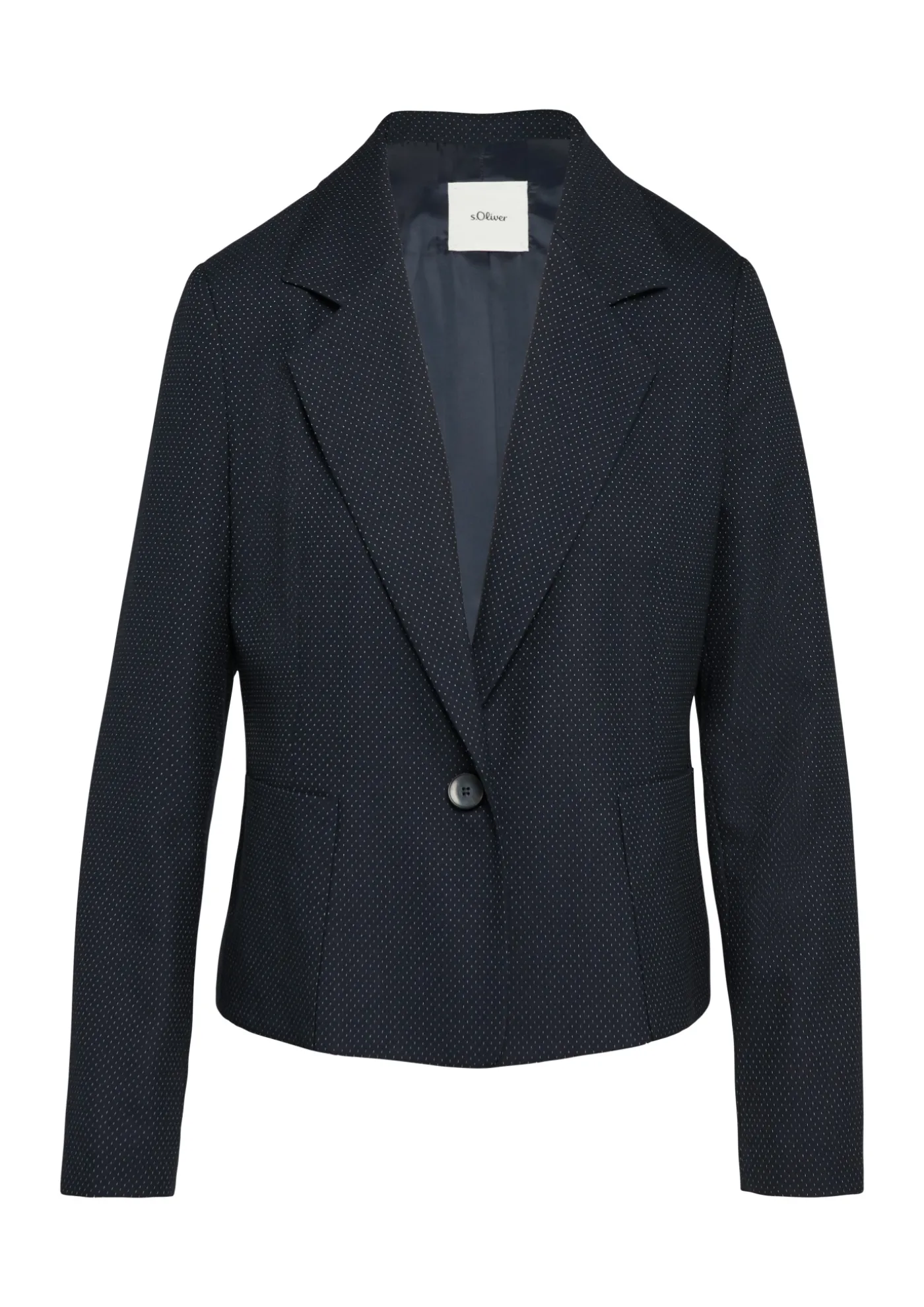 Fein gepunkteter Blazer mit großen Taschen