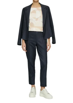 Fein gepunkteter Blazer mit großen Taschen
