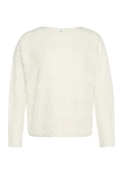 Feinstrickpullover mit Wellenstruktur