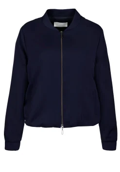 Feminine Blousonjacke mit coolem Metallzipper