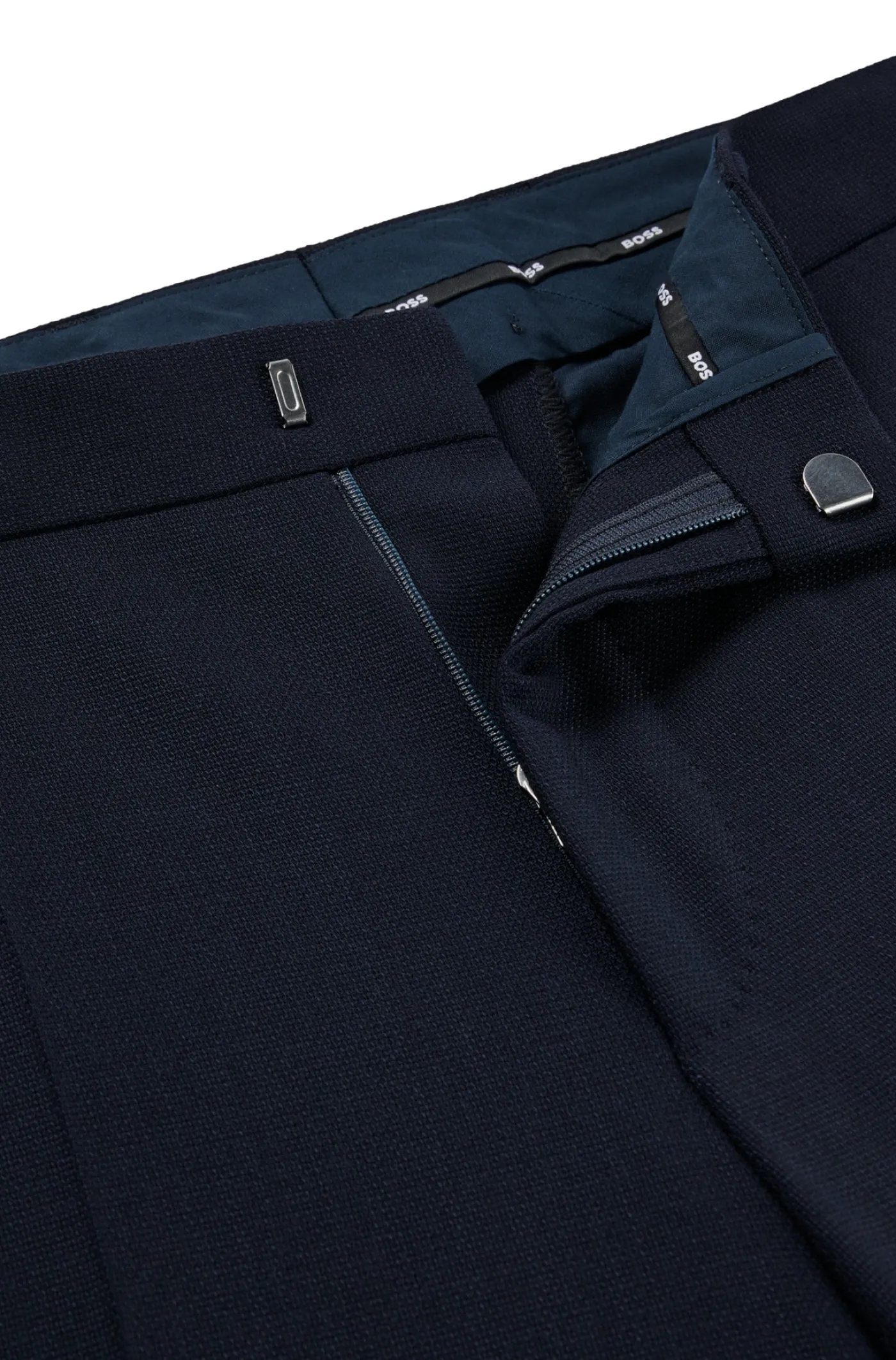 FILIGRAN GEMUSTERTE REGULAR-FIT HOSE AUS STRETCH-GEWEBE