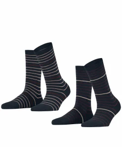 Fine Stripe 2-Pack Damen Socken