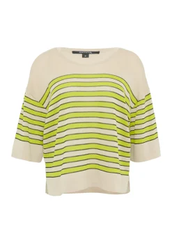 Gestreifter Feinstrickpullover im Relaxed Fit