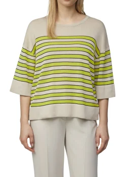 Gestreifter Feinstrickpullover im Relaxed Fit