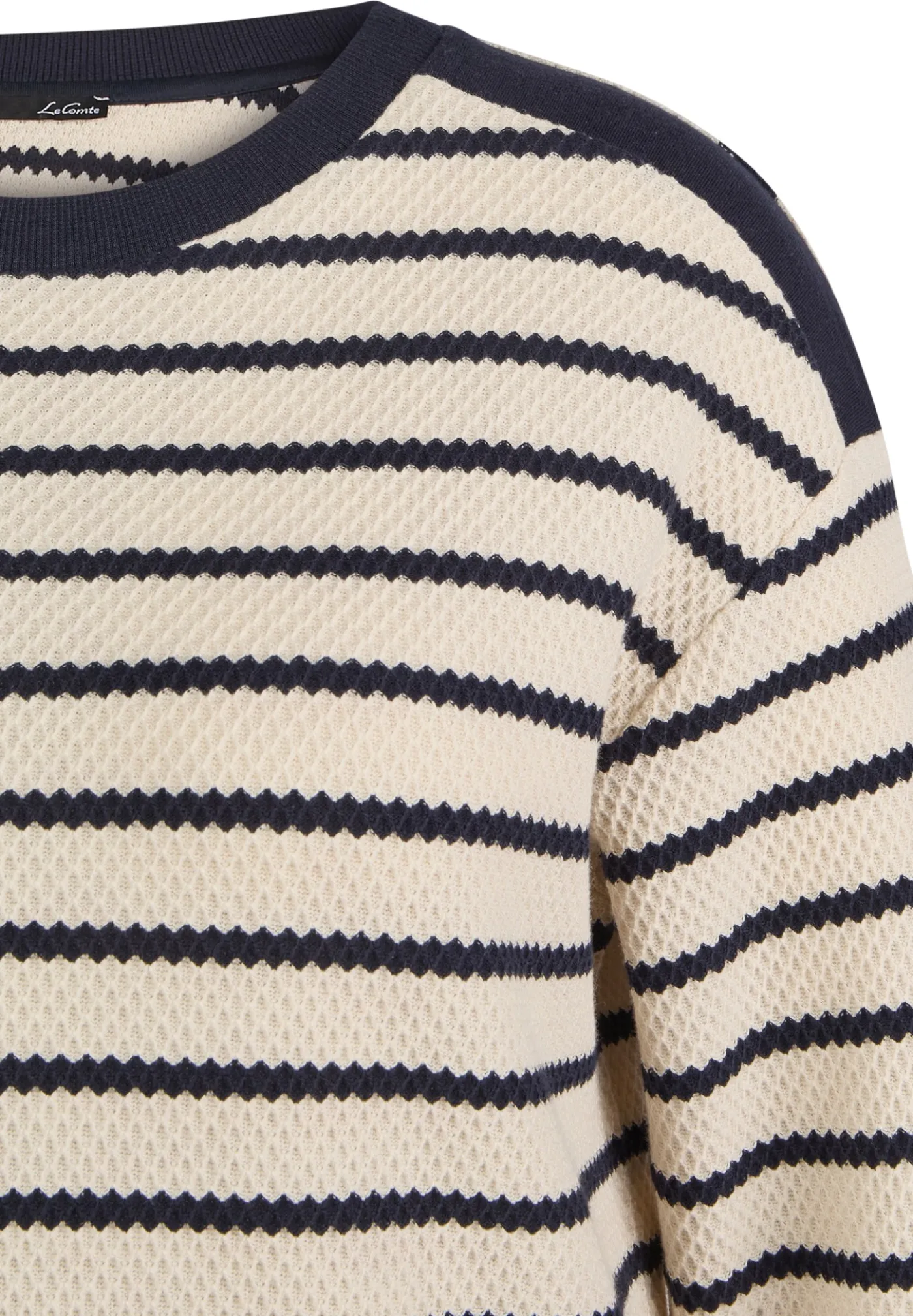 Gestreiftes Sweatshirt mit Details an Schulter und Ärmel