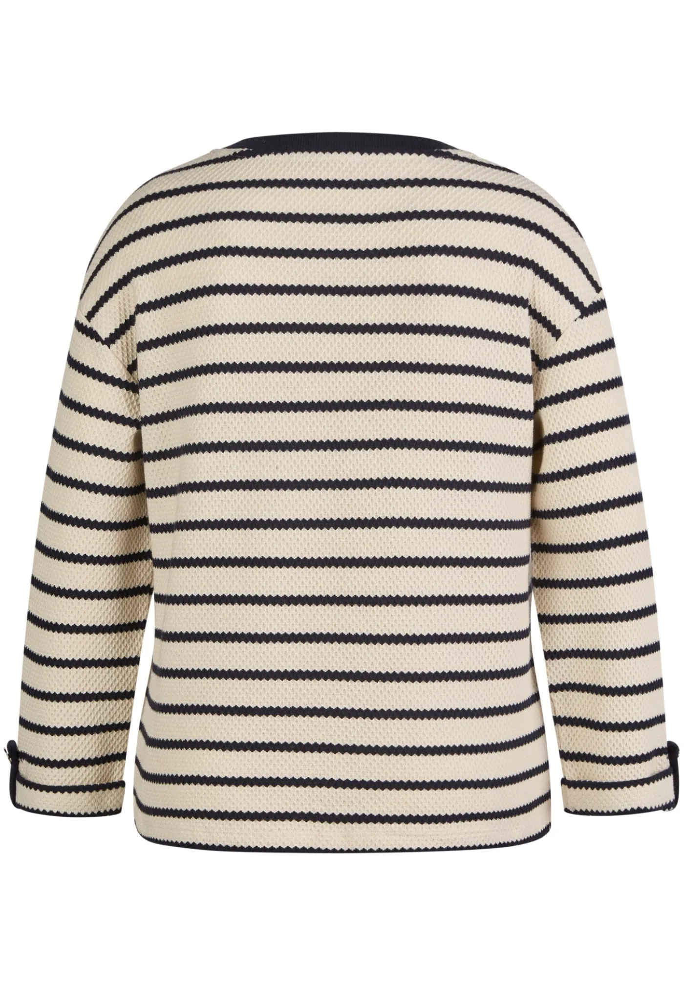 Gestreiftes Sweatshirt mit Details an Schulter und Ärmel