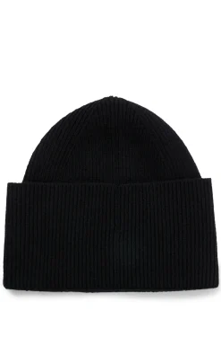 Gestrickte Beanie-Mütze mit Rippenmuster
