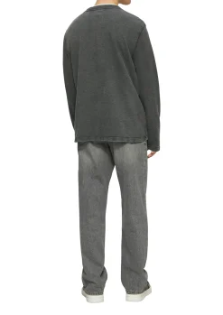 Gewaschenes Henley-Longsleeve