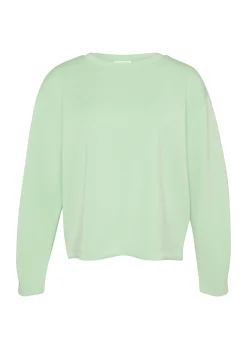 Glattes Scuba-Shirt im Relaxed Fit mit überschnittenen Schultern