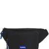 Gürteltasche mit Reißverschluss und besticktem Logo-Aufnäher