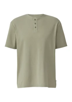 Henley Shirt mit Rippstruktur
